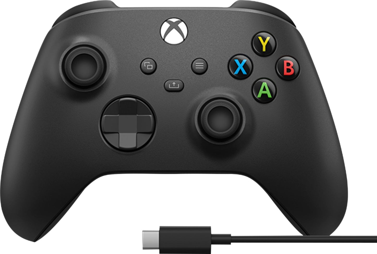 Microsoft - Mando para Xbox Series X|S y Xbox One + Cable USB-C (último modelo) - Negro