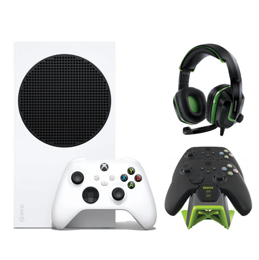 Paquete XBOX: consola totalmente digital XBOX Series S + auriculares para juegos XB1 GRX-440 + soporte de alimentación