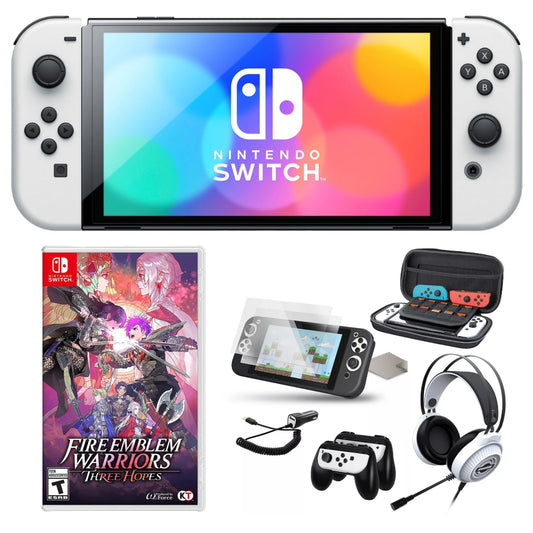 Bundle: Nintendo Switch OLED Console + Xenoblade Chronicles 3 Nintendo Switch + DreamGEAR OLED Gamer Kit