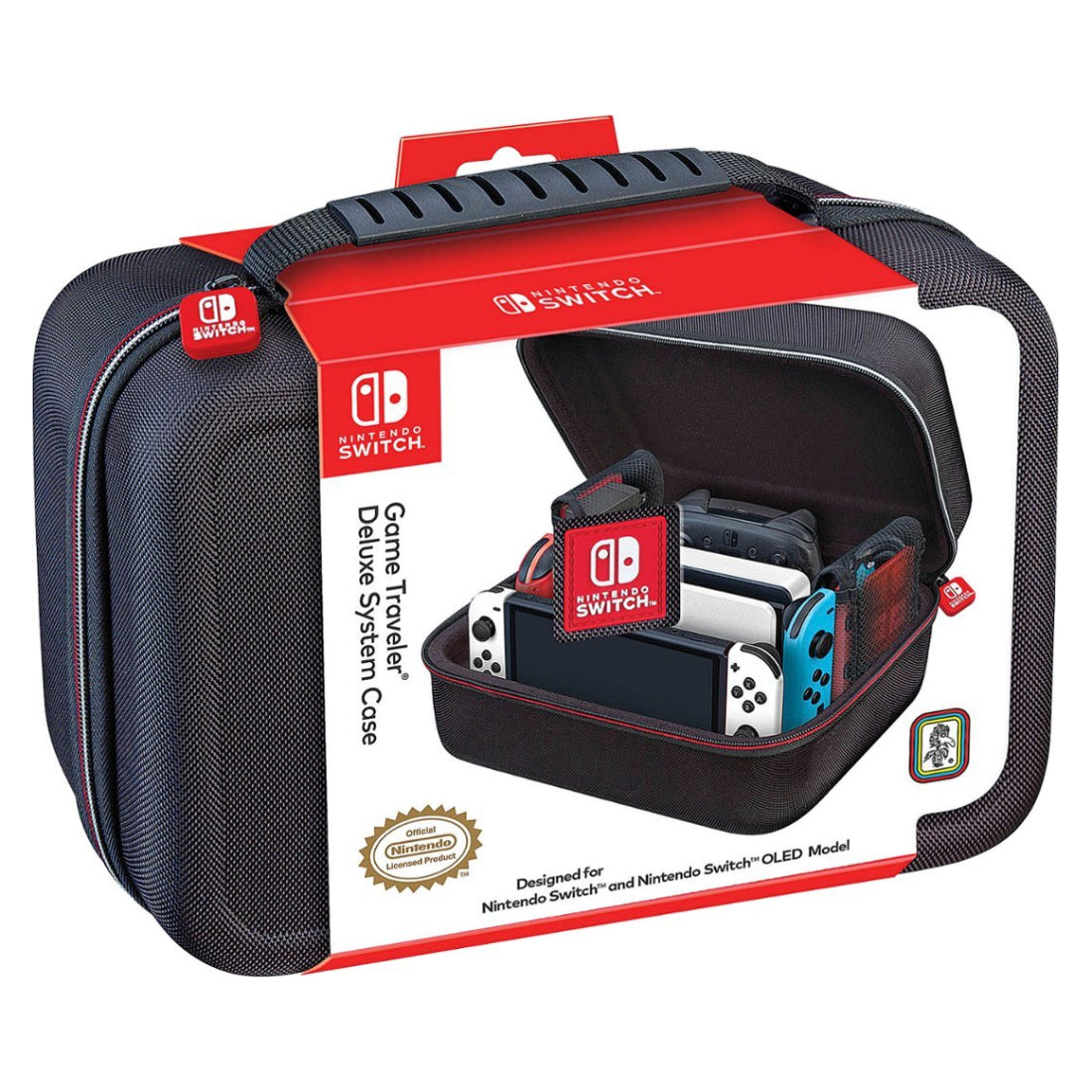 Paquete: Nintendo Switch Neon Joy-Con con Mario Kart 8 Deluxe + Nintendo World Championships NES Edition Deluxe Set + Estuche de consola RDS Industries Deluxe