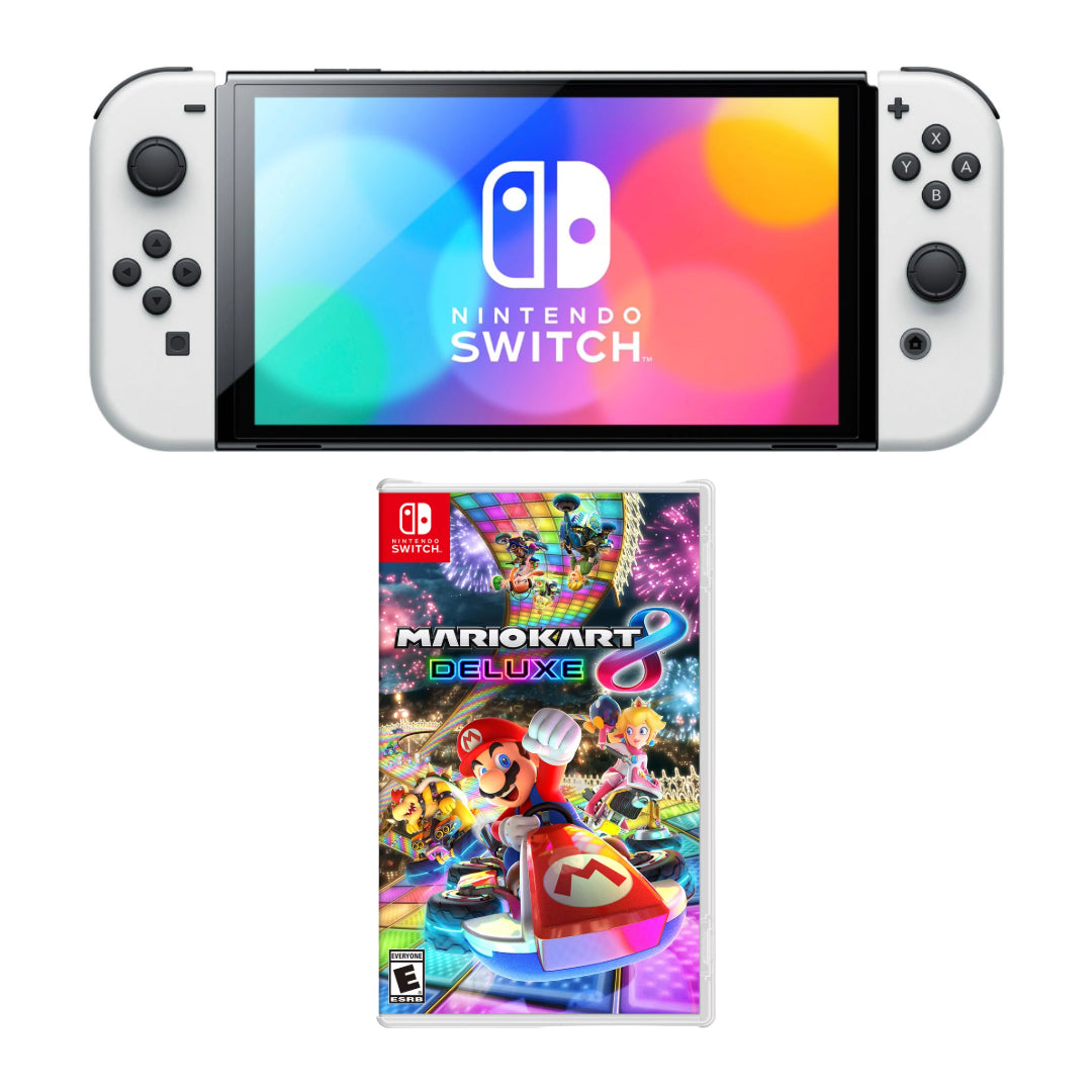 Bundle: Nintendo Switch OLED Console + Mario Kart 8 Deluxe