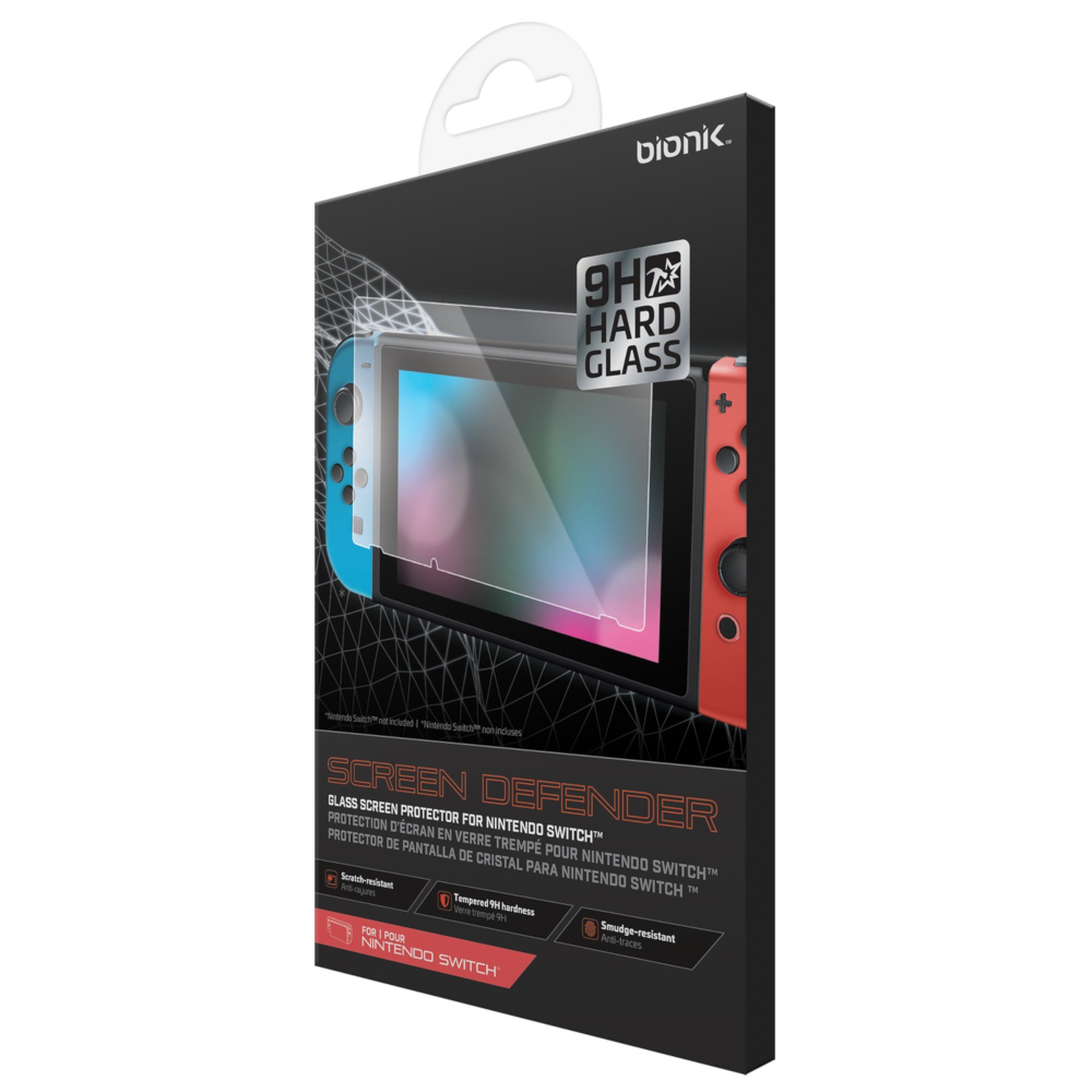 Bionik Screen Defender Glass Screen Protector For Nintendo Switch