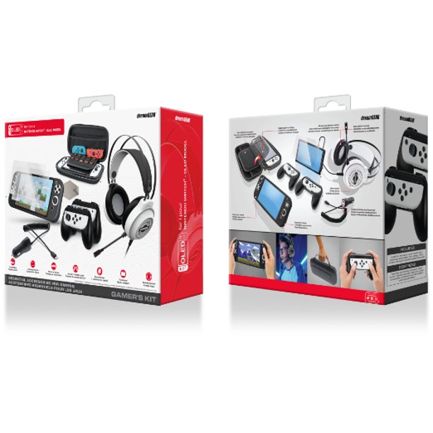 Dreamgear OLED Gamer Kit for Nintendo Switch, Black/White– Curacao