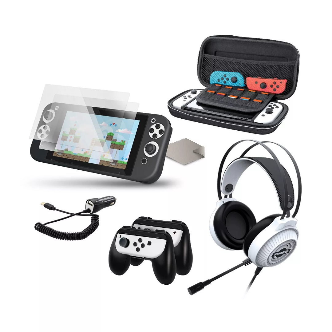 Kit de juego DreamGEAR OLED para Nintendo Switch - Negro/Blanco