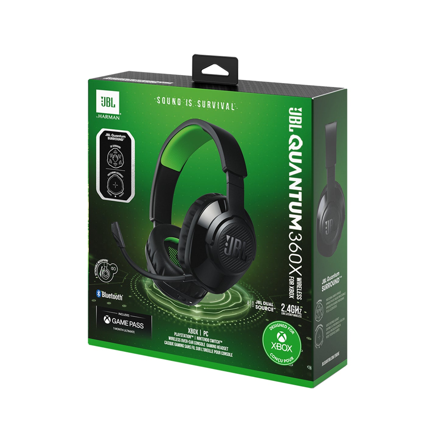 Auriculares inalámbricos para juegos supraaurales JBL Quantum 360X para Xbox (negro)