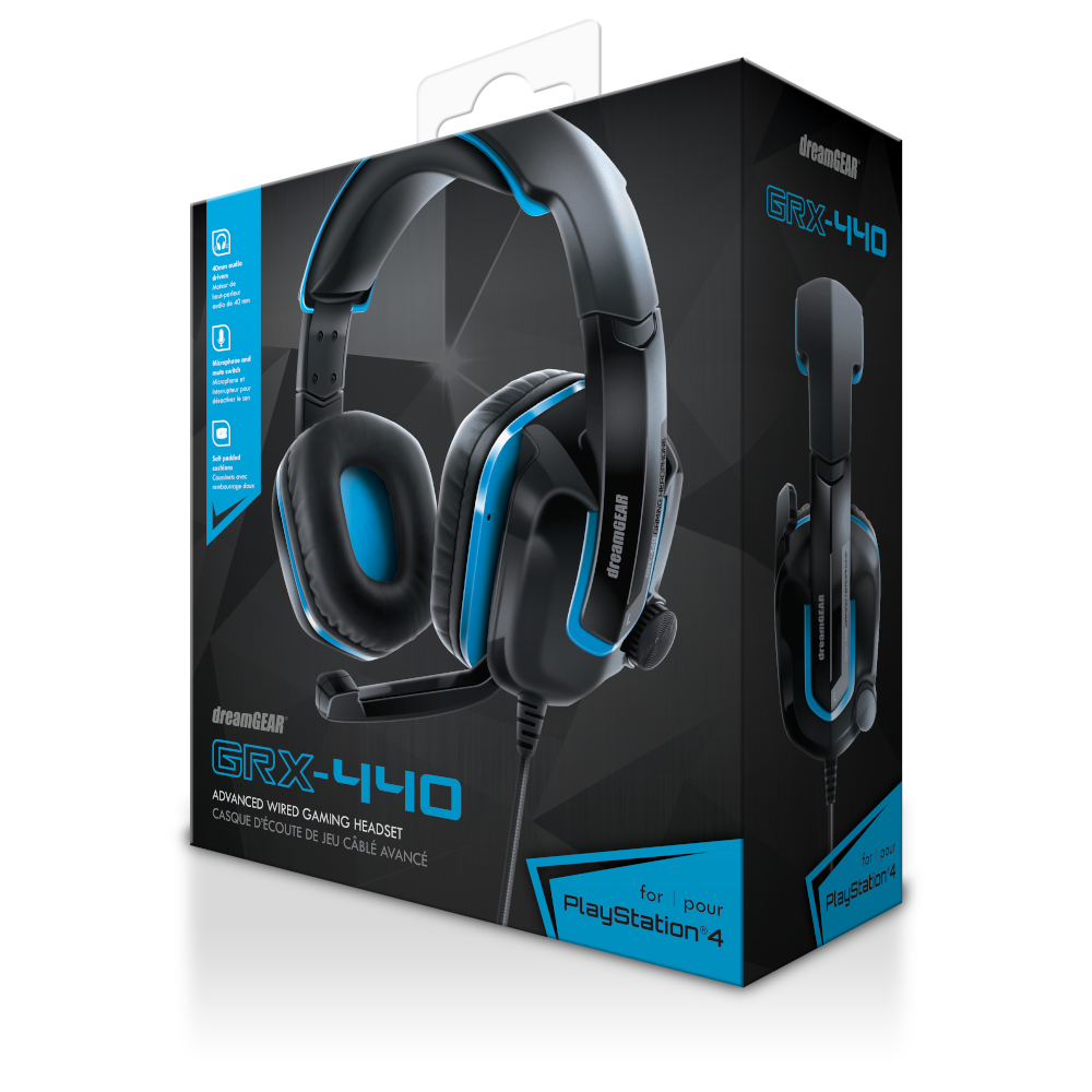 Auriculares con cable DreamGEAR PlayStation 4 - Negro/Azul 