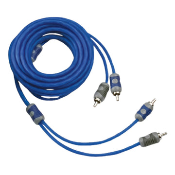 Kicker 46KI25 K-Series 5M 2-Channel RCA Interconnect Cable - Blue