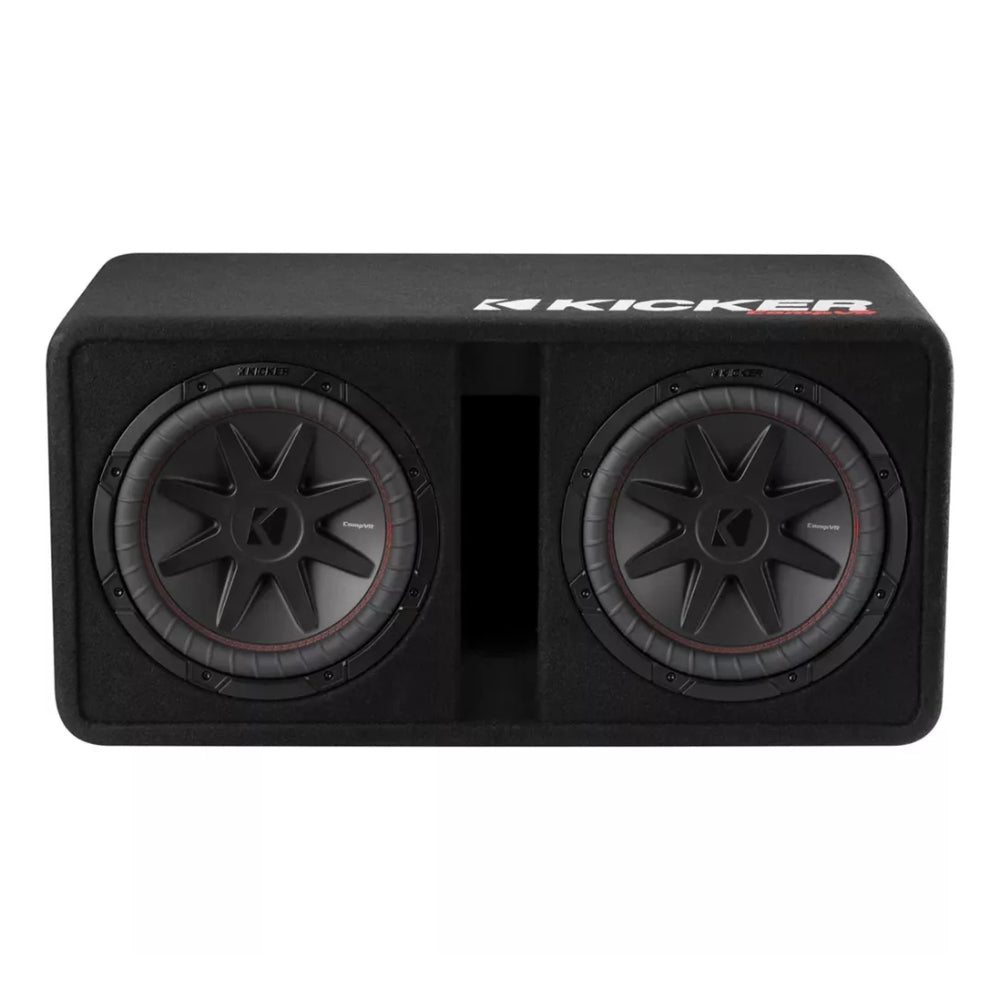 Kicker 52DCVR122 CompVR 12" Vented Box Dual Subwoofer - Black
