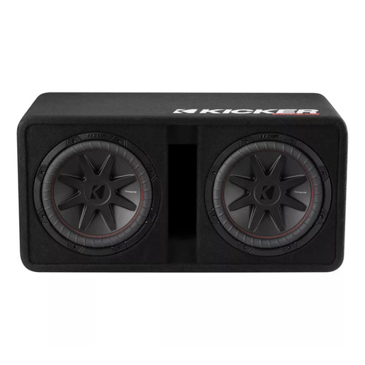 Kicker 52DCVR122 CompVR 12" Vented Box Dual Subwoofer - Black