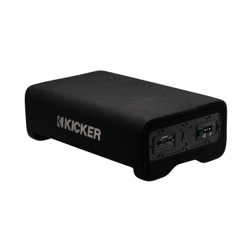 Kicker 53PL7TDF12 12" Powered Down-Firing Subwoofer Enclosure with 600W Amplifier - Black