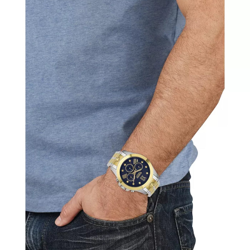 Versus Versace Chrono Lion Men's 44 mm Two-Tone Bracelet Watch - Blue Dial