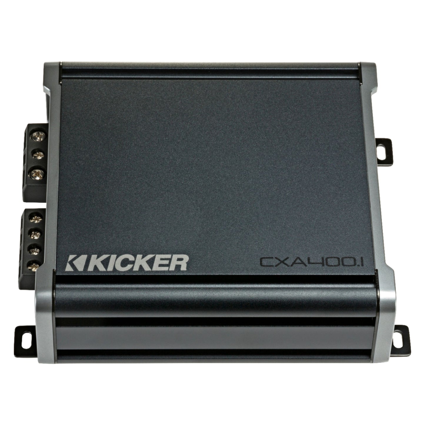 Paquete: Amplificador de subwoofer monobloque de clase D para audio de automóvil Kicker 46CXA4001 + subwoofers CompC duales Kicker 50DCWC102