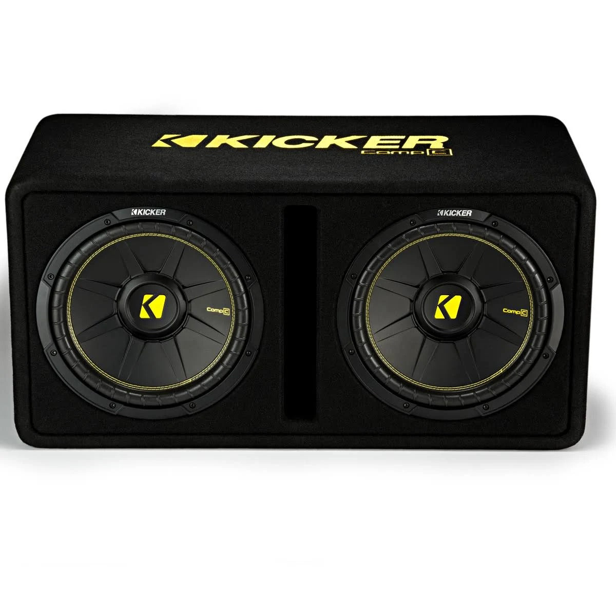 Altavoces Kicker de 6" x 9" para automóvil de 3 vías con conos de polipropileno (par) + Amplificador de subwoofer y altavoz de 5 canales para automóvil de 1200 W + Subwoofer para automóvil Dual CompC de 12"/600 vatios RMS/2 ohmios