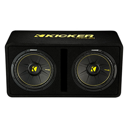 Altavoces Kicker de 6" x 9" para automóvil de 3 vías con conos de polipropileno (par) + Amplificador de subwoofer y altavoz de 5 canales para automóvil de 1200 W + Subwoofer para automóvil Dual CompC de 12"/600 vatios RMS/2 ohmios