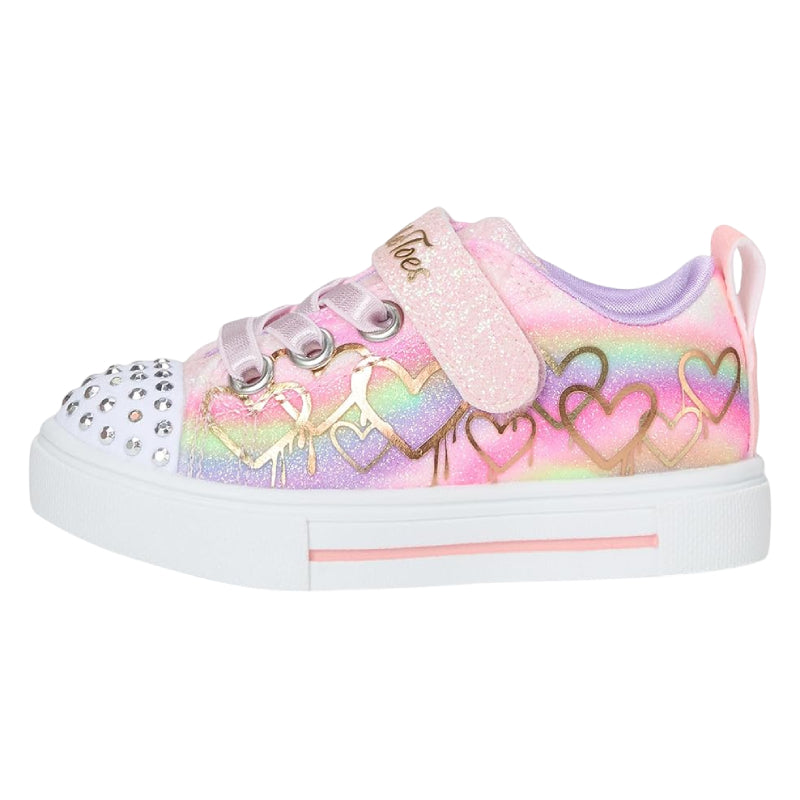 Skechers Girl's Twinkle Sparks Ombre Love Sneakers (Size 10) - Light Pink