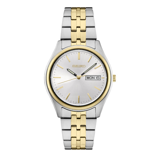 Seiko Essentials Men's 36.9mm Two-Tone Bracelet Watch - White Dial