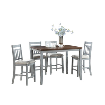 Riverdale Pub Dining Table with 4 Chairs - Gray