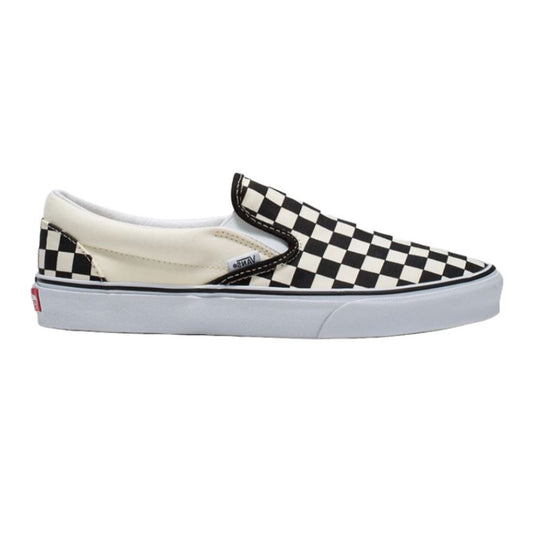 VANS Unisex Classic Slip-On Checkerboard Shoes (Size 9) - Black/Off White