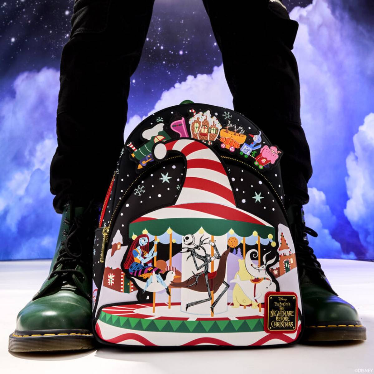 Loungefly Disney The Nightmare Before Christmas Glow Mini Backpack - Multicolor