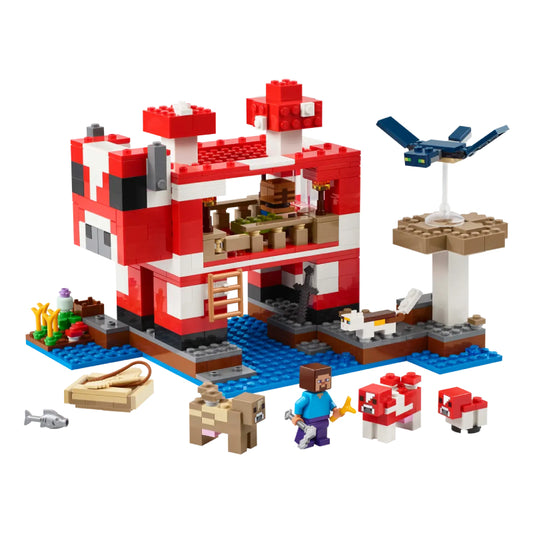 LEGO Minecraft The Mooshroom House Building Toy Set (500-Pieces)
