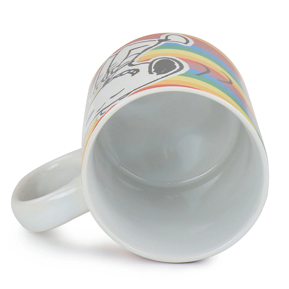 Peanuts 70th Anniversary Classic Snoopy Rainbow Stoneware Mug Set (4-Piece)