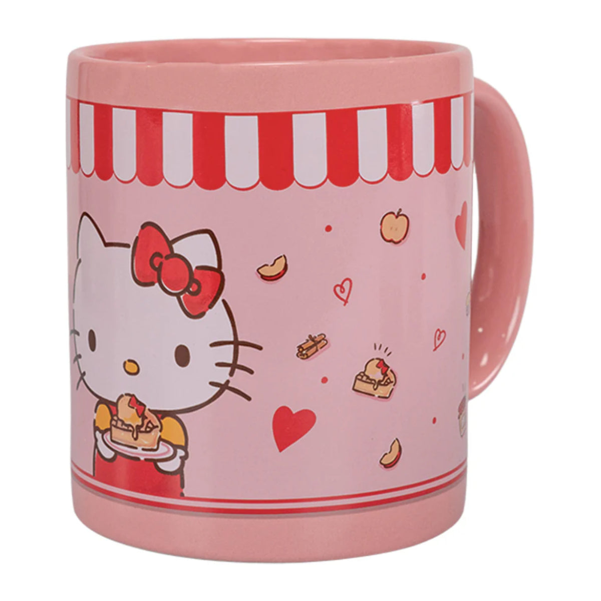 Uncanny Brands CM3KITHK1 Hello Kitty Single Cup Coffee Maker Gift Set with 2 Mugs - Peach