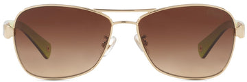 Coach HC7064 Sunglasses - Lite Gold-Crystal /Brown Gradient - Curacao