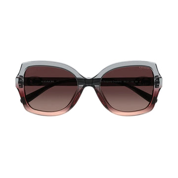 COACH Women's Sunglass, Burgundy Gray Gradient