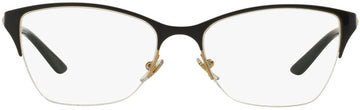 Versace VE1218 Women's Eyeglasses - Matte Black/Gold - Curacao