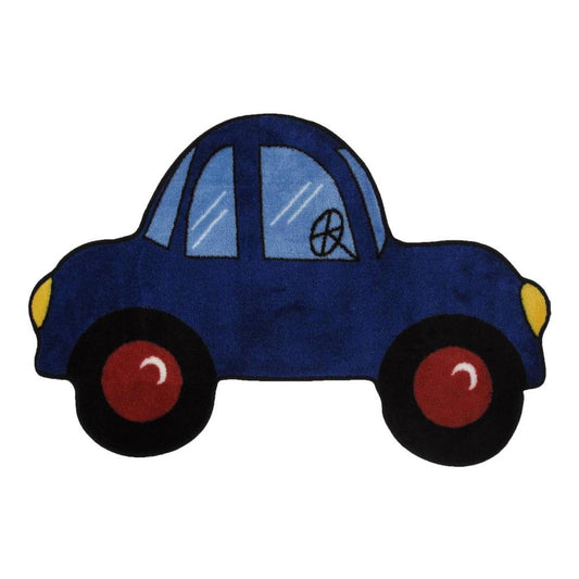 L.A Rugs 3'11" x 2'7" Fun Time Car Cut Area Rug - Blue