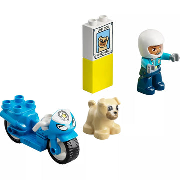 Juego de construcción de juguetes LEGO DUPLO: motocicleta policial (5 piezas)