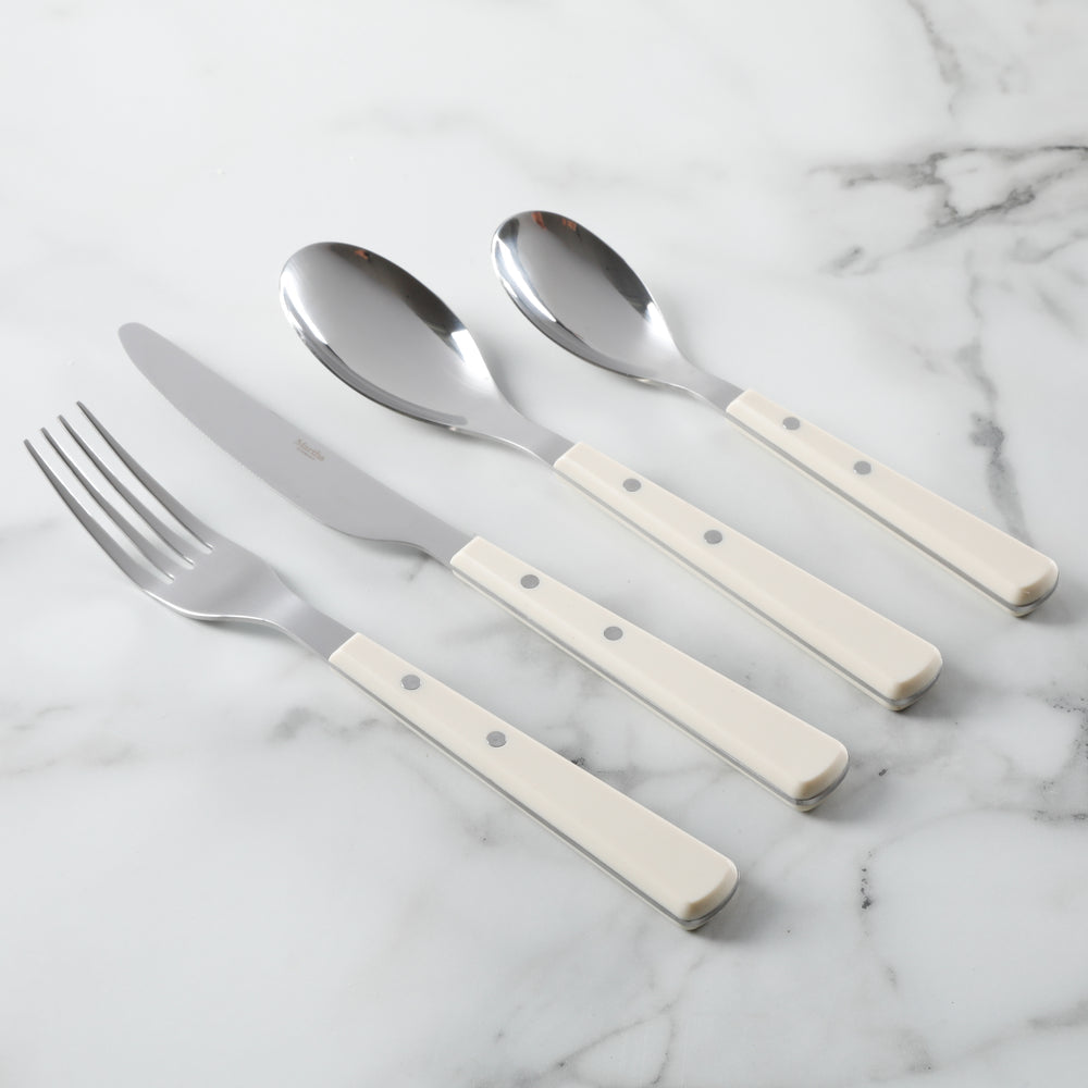 Martha Stewart Garden Cottage Stainless Steel Flatware Set (16-Pieces) - White