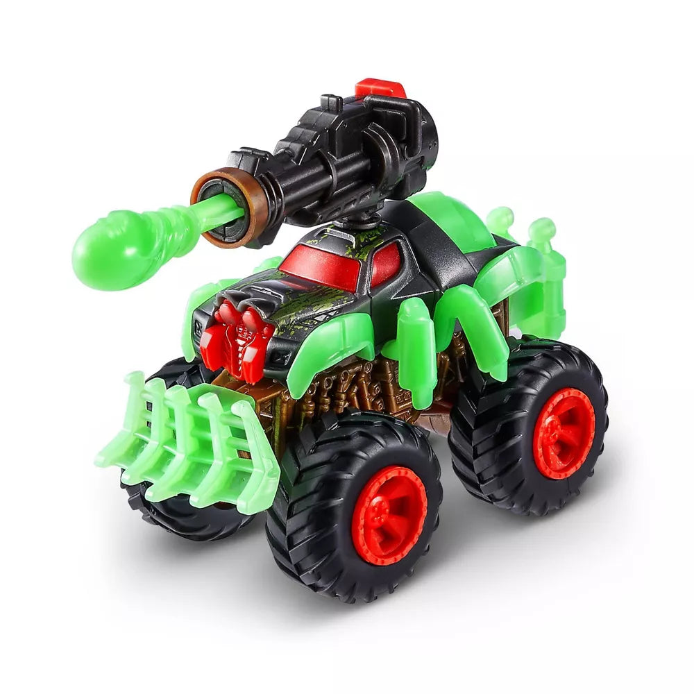 Zuru 5 Surprise Monster Trucks Glow Riders Series 2 Miniature Mystery Collectible Capsules