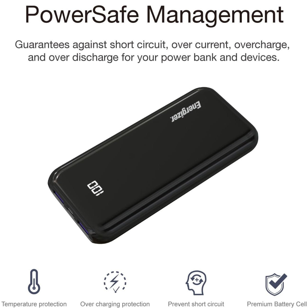 Energizer UE10011PQ 10000mAh Power Bank - Black