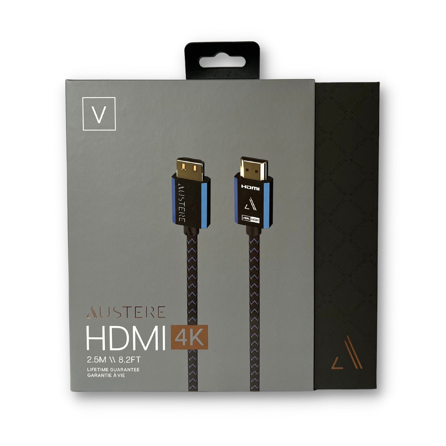 Cable HDMI 4K de 2,5 m de la serie V de Austere 5S4KHD225M, negro y azul 