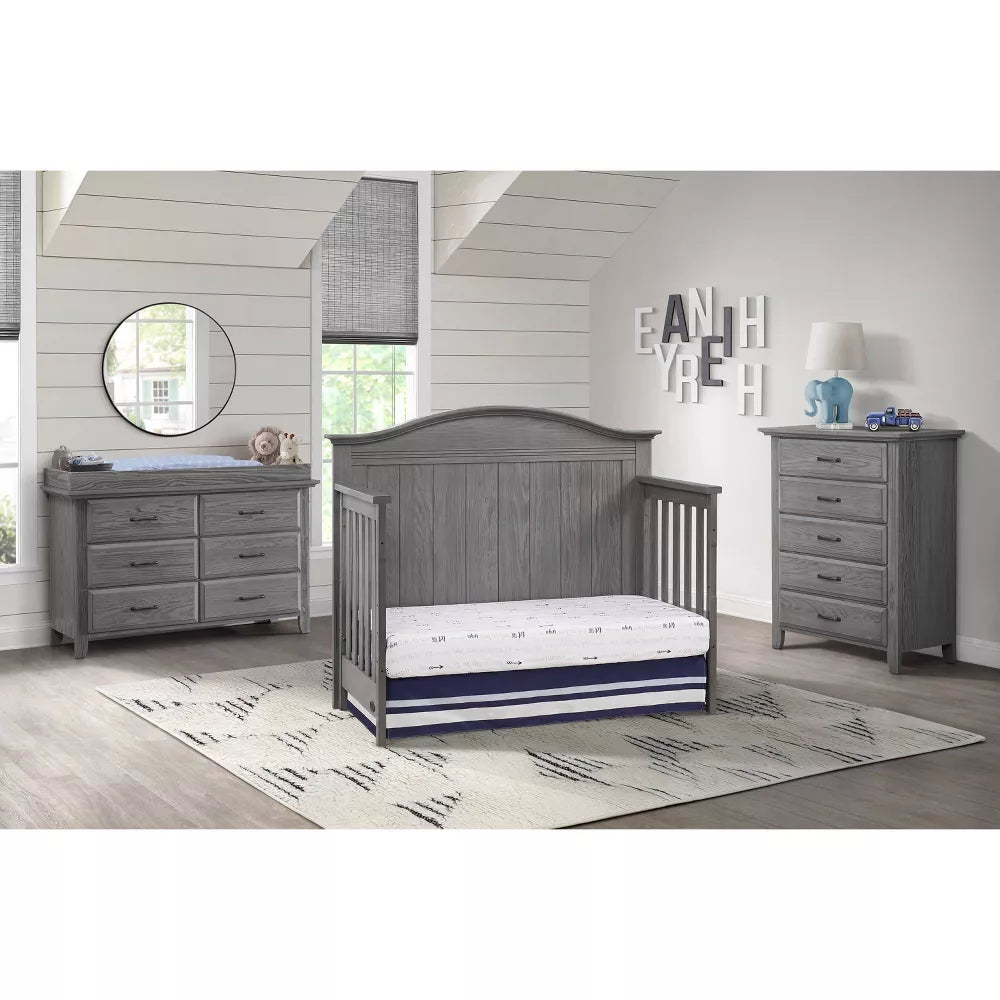 Soho Baby Chandler Graphite Gray 4-in-1 Convertible Crib