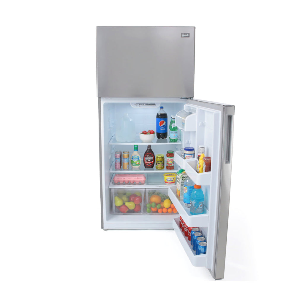 Refrigerador independiente con congelador superior de 18 pies cúbicos Avanti FF18D3S4 - Acero inoxidable