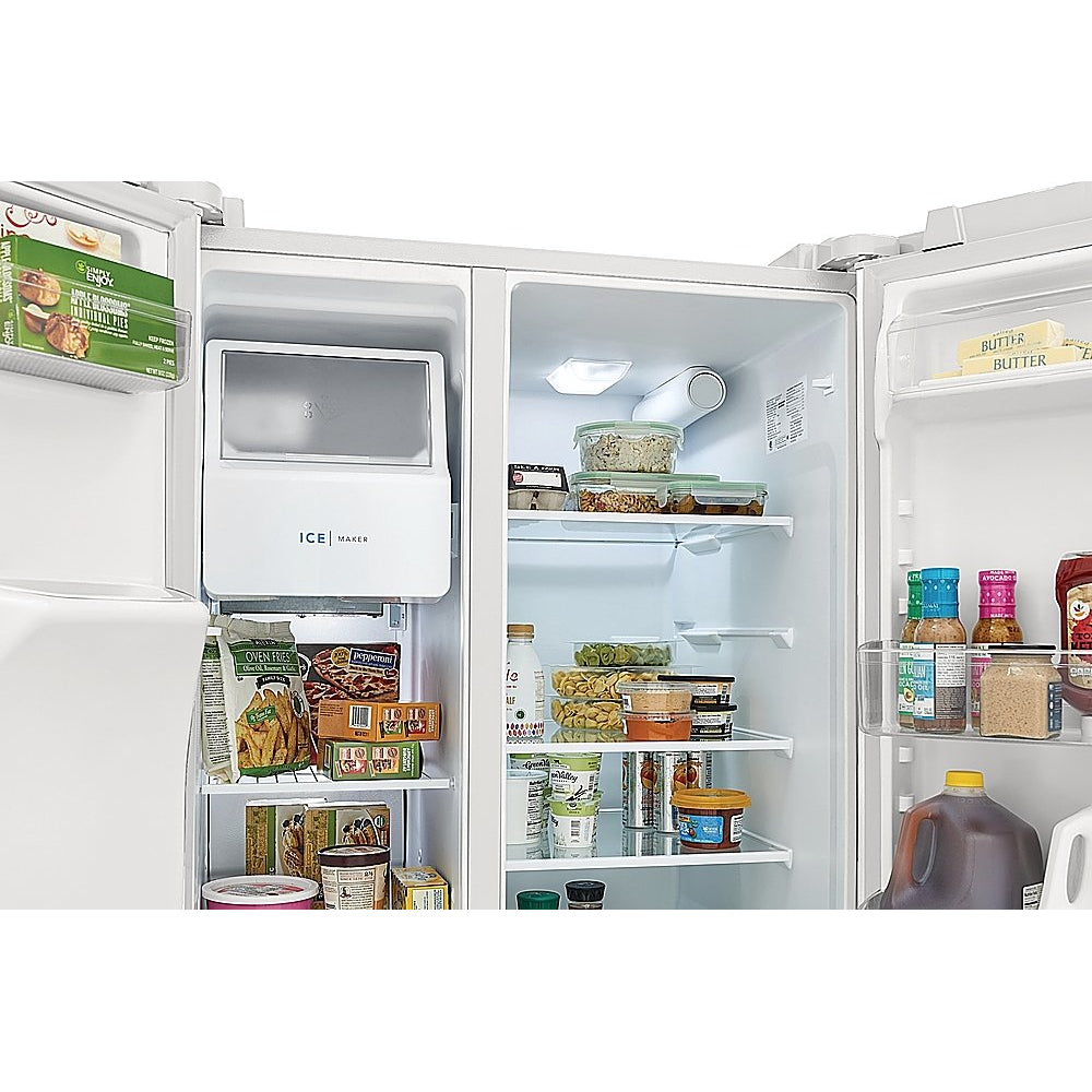 Frigidaire FRSS2623AW 25.6 cu. ft. Side-by-Side Refrigerator with Dispenser - White