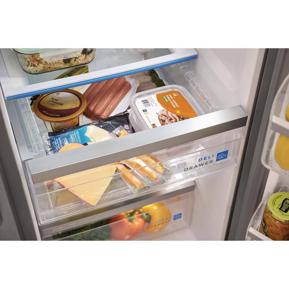 Refrigerador de dos puertas verticales de profundidad estándar Frigidaire Gallery GRSS2652AF de 25,6 pies cúbicos, acero inoxidable, con certificación ENERGY STAR