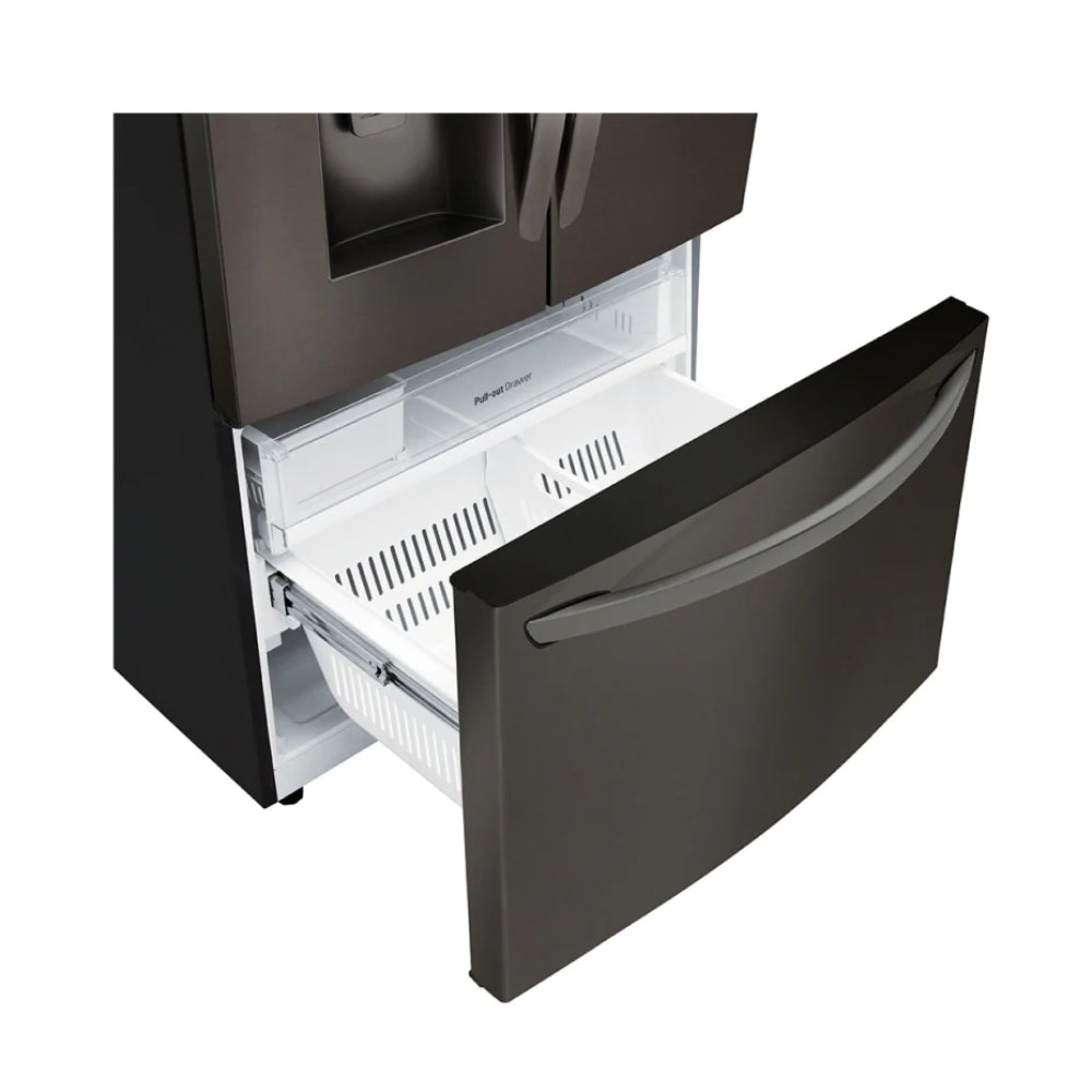 LG LFXS26973D 26 . Smart WiFi Enabled French Door Refrigerator - Black Stainless Steel - Curacao