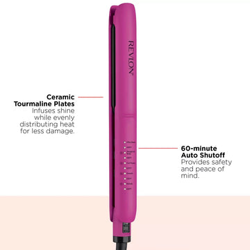 Revlon RVST2217N1 Easy Heat Precision Hair Flat Iron - Deep Pink