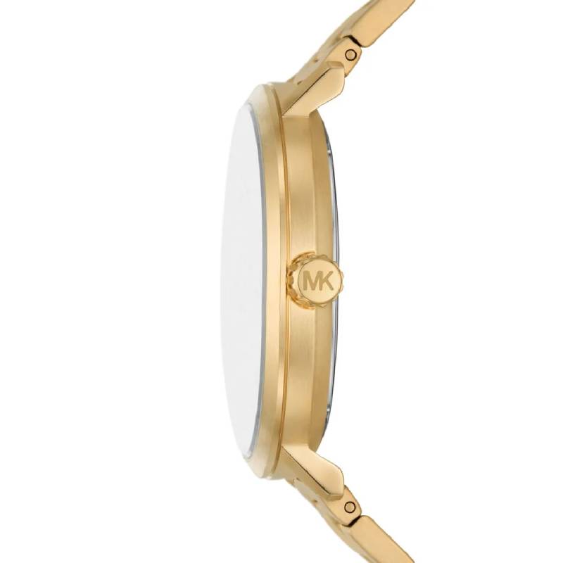 Reloj Michael Kors Blake con fecha y tres manecillas para hombre, dorado y negro