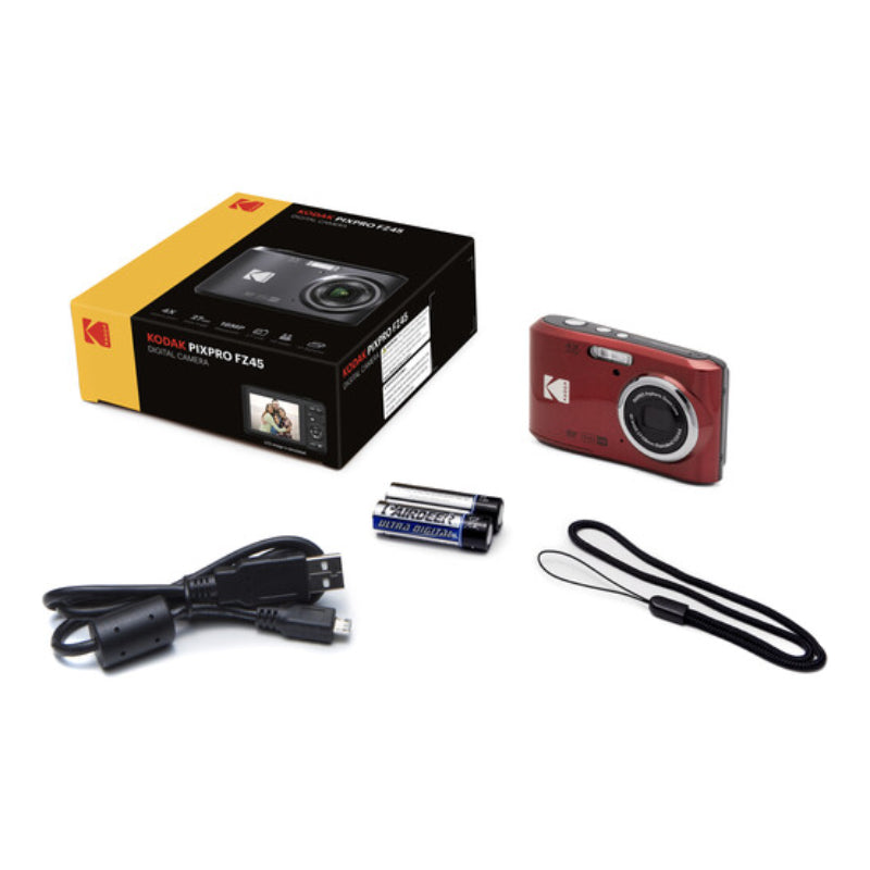 Kodak Pixpro FZ45 Friendly Zoom 16MP Digital Camera - Red