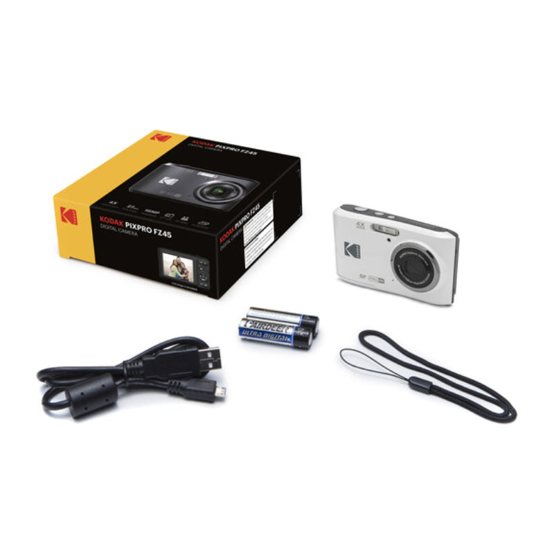 Kodak Pixpro FZ45 Friendly Zoom 16MP Digital Camera - White