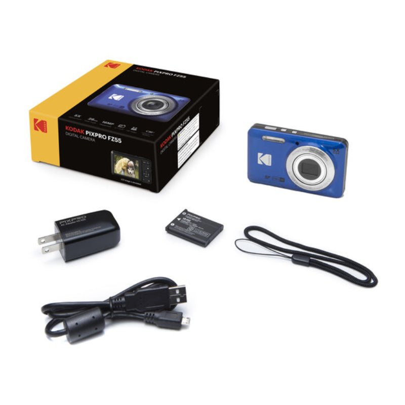 Kodak Pixpro FZ55 Friendly Zoom 16MP Digital Camera - Blue