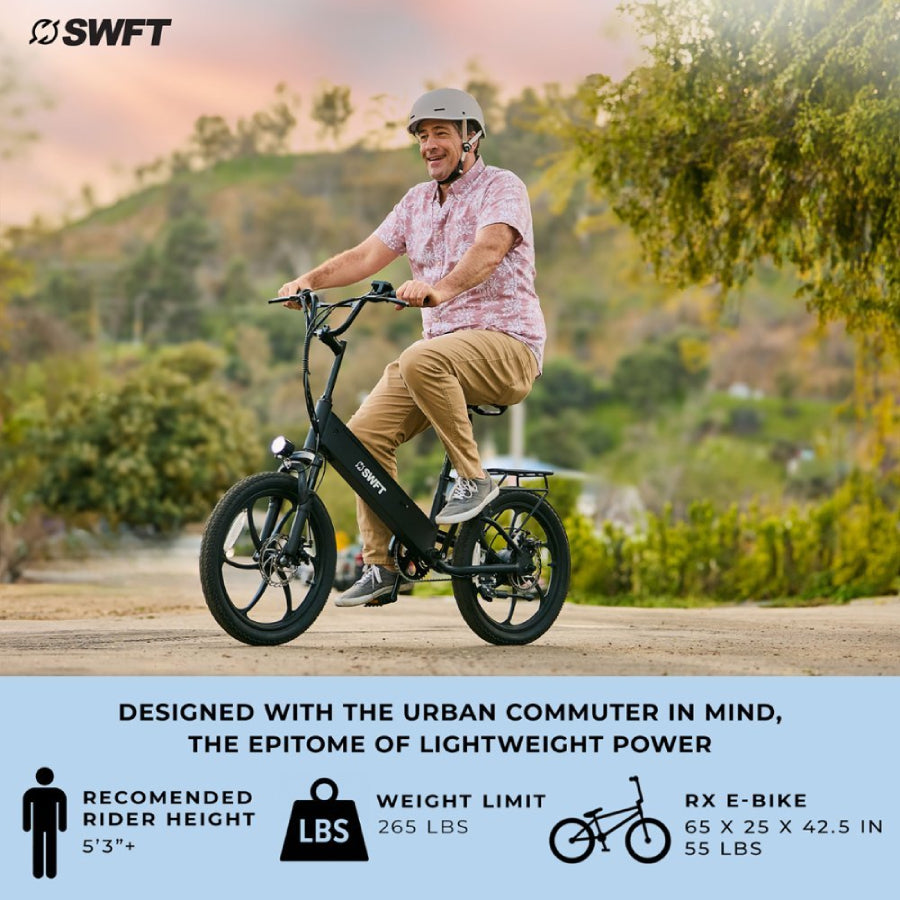 Bicicleta eléctrica compacta SWFT RX - Negra