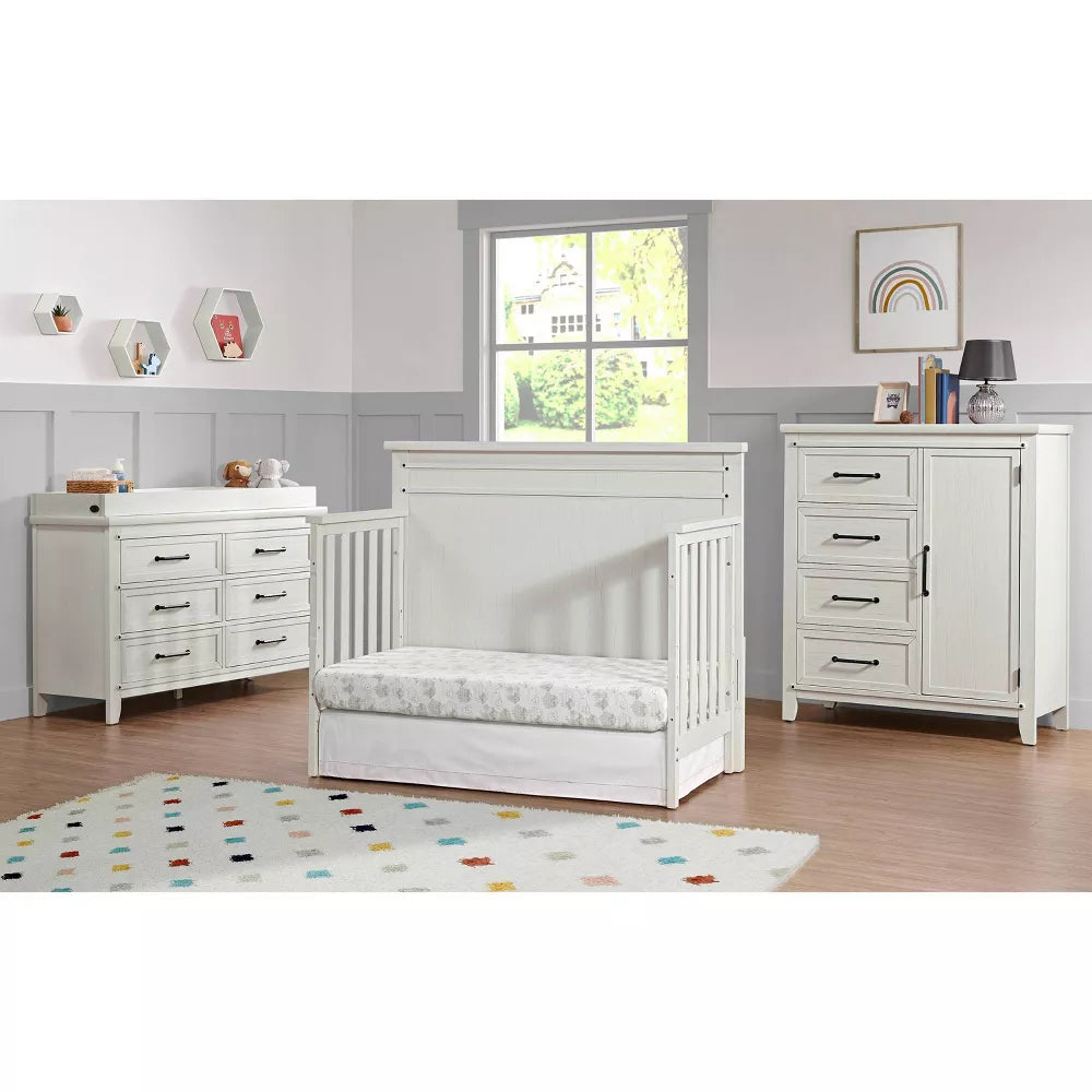 Soho Baby Ellison Rustic White 4-in-1 Convertible Crib