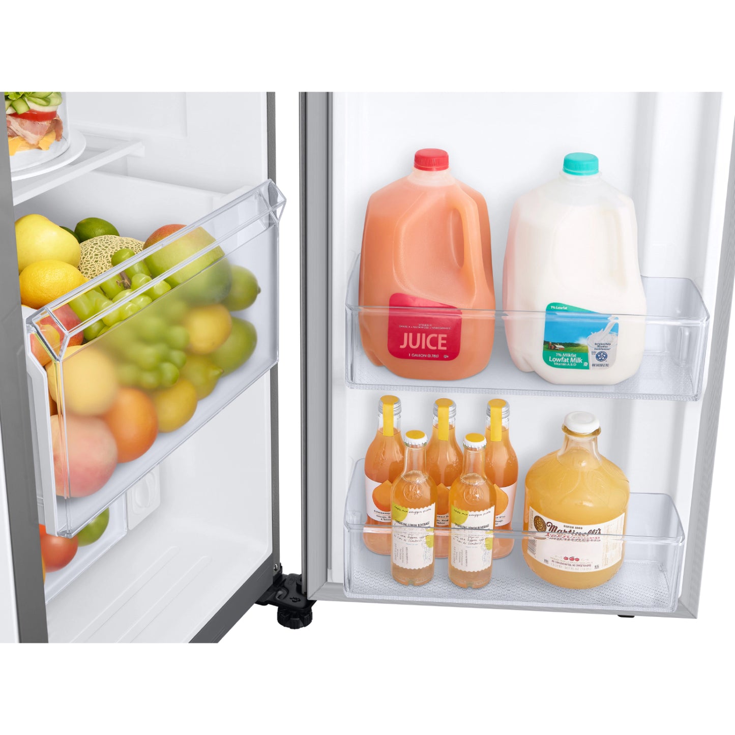 Samsung RS27T5561SR 26.7 cu. ft. Family Hub Side by Side Smart Refrigerator in Fingerprint Resistant -Stainless Steel