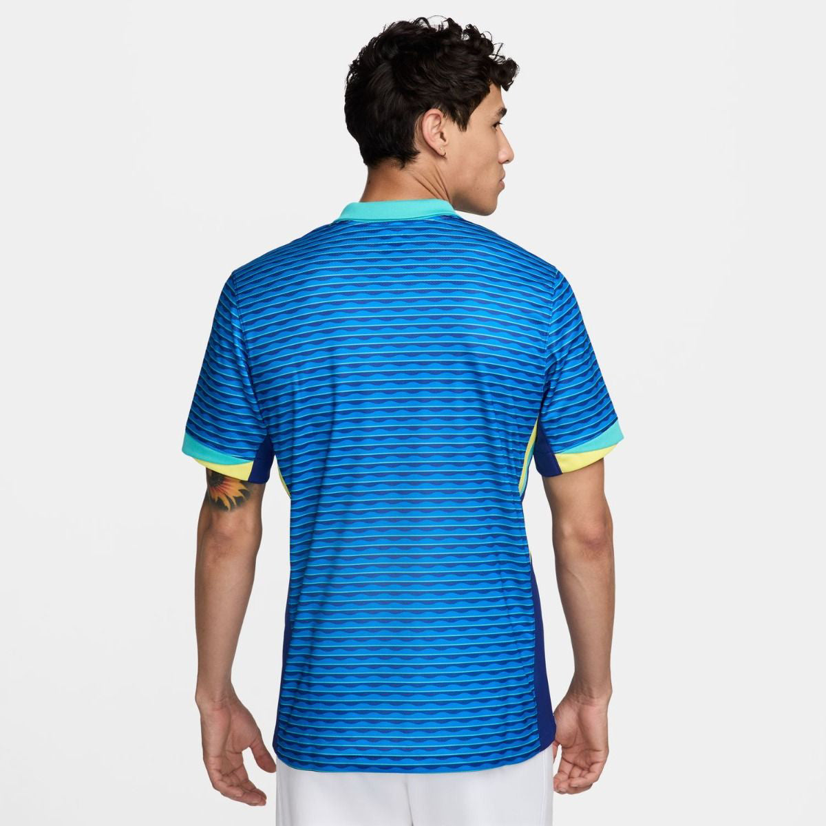 Réplica de camiseta de fútbol extragrande Nike Brasil 2024 Away Stadium para hombre - Azul