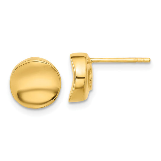 14K Leslie's Women's Post Button Earrings in 14K Yellow Gold